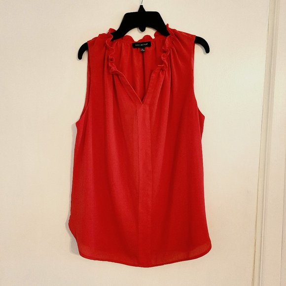 The LImited, red, sleeveless blouse, size medium - Picture 1 of 4